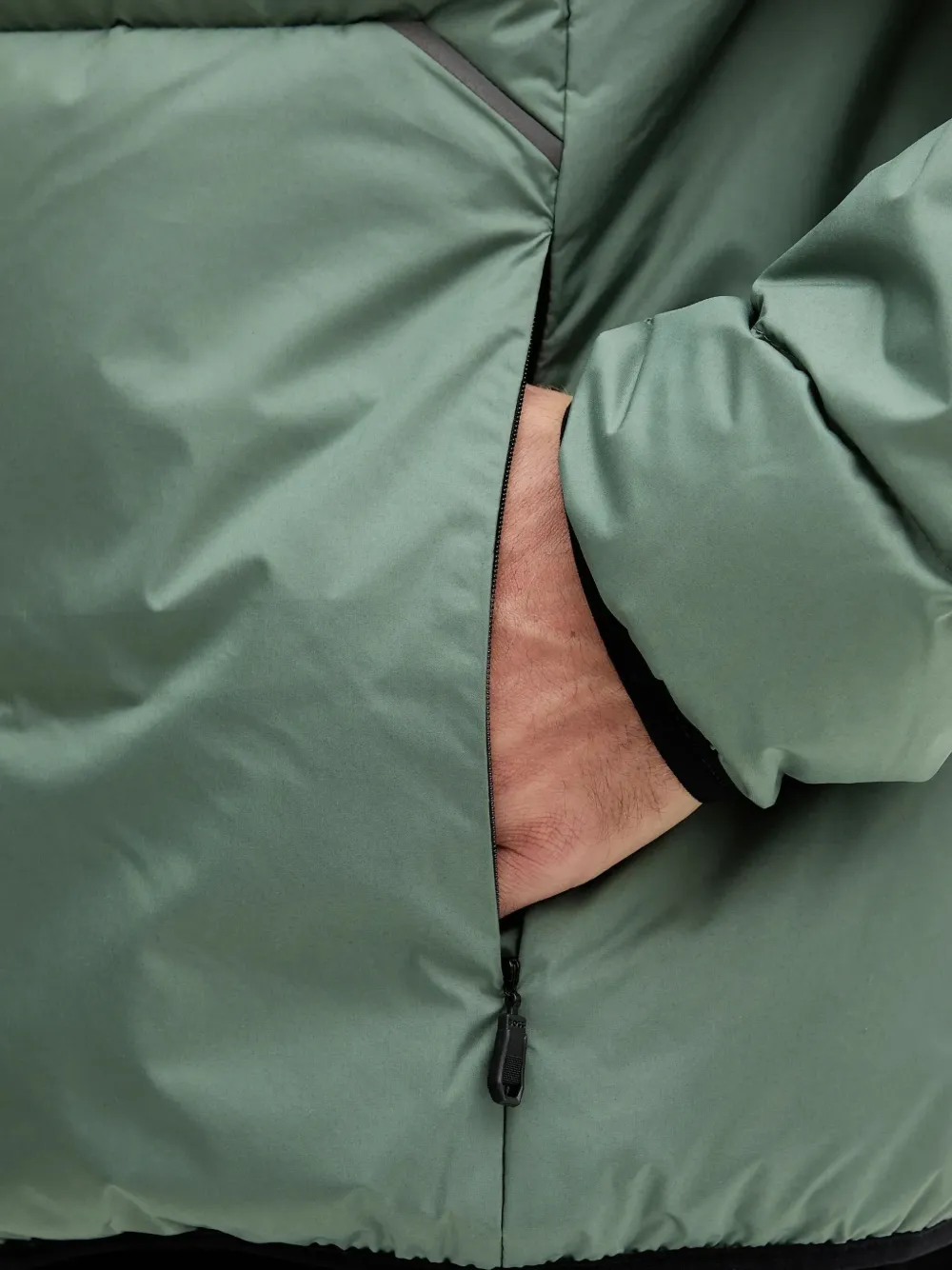 BOSS Donsjack met ritszak Groen