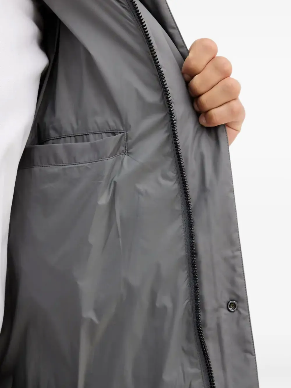 BOSS Omaris gewatteerd jack met capuchon Grijs