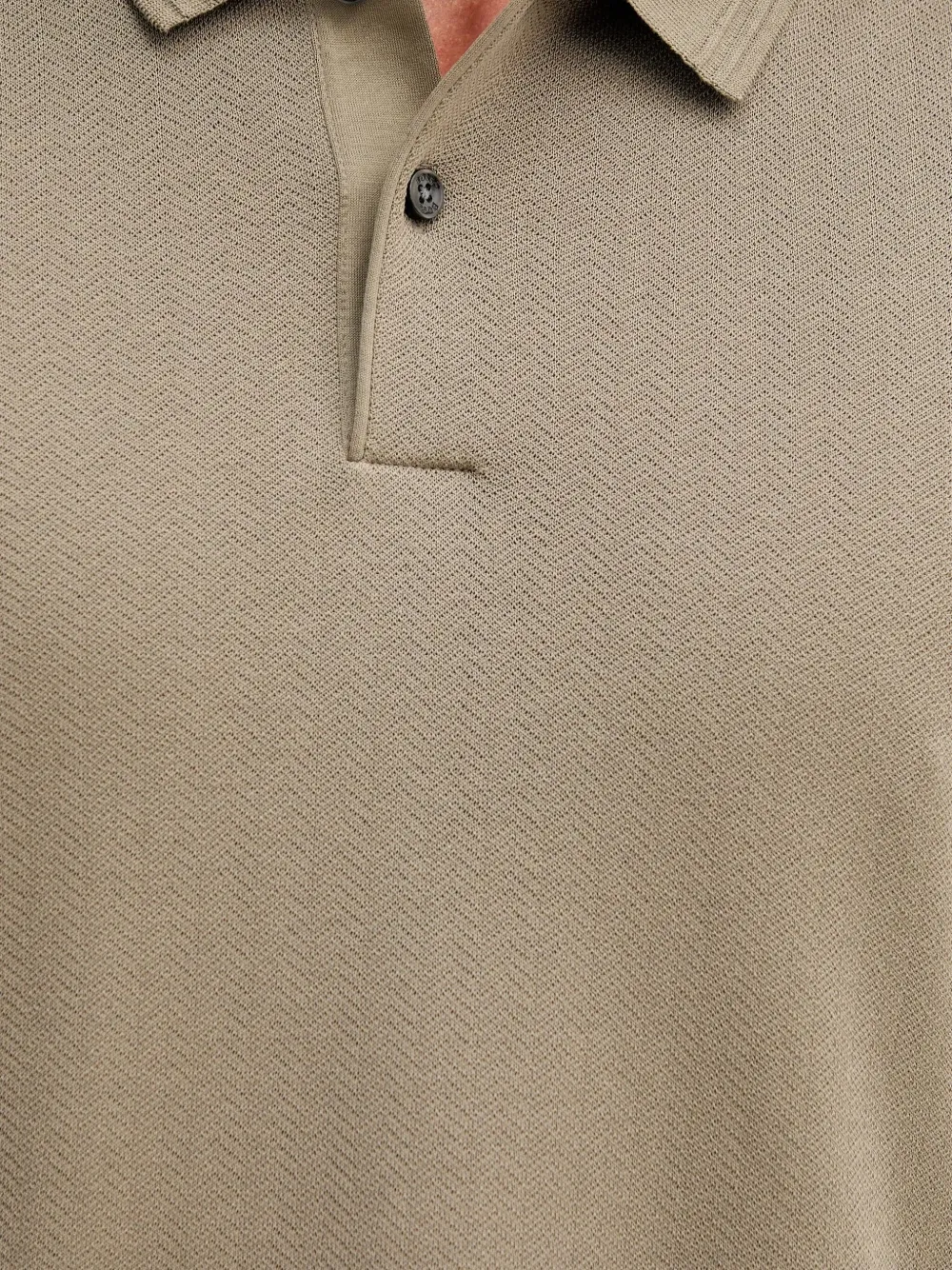 BOSS Parlay 240 poloshirt met visgraatpatroon Beige
