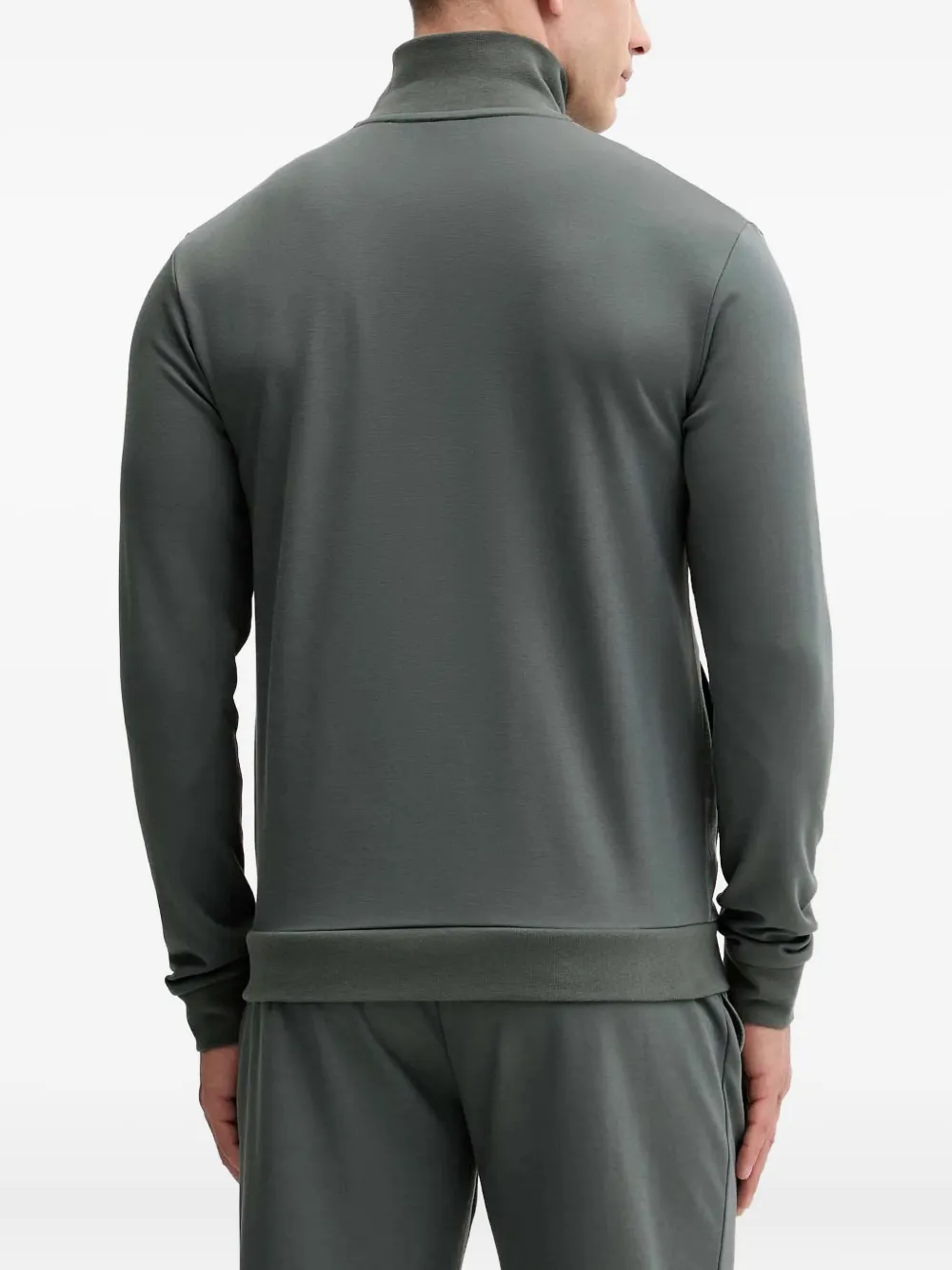 BOSS Sweater met vlakken en rits Grijs