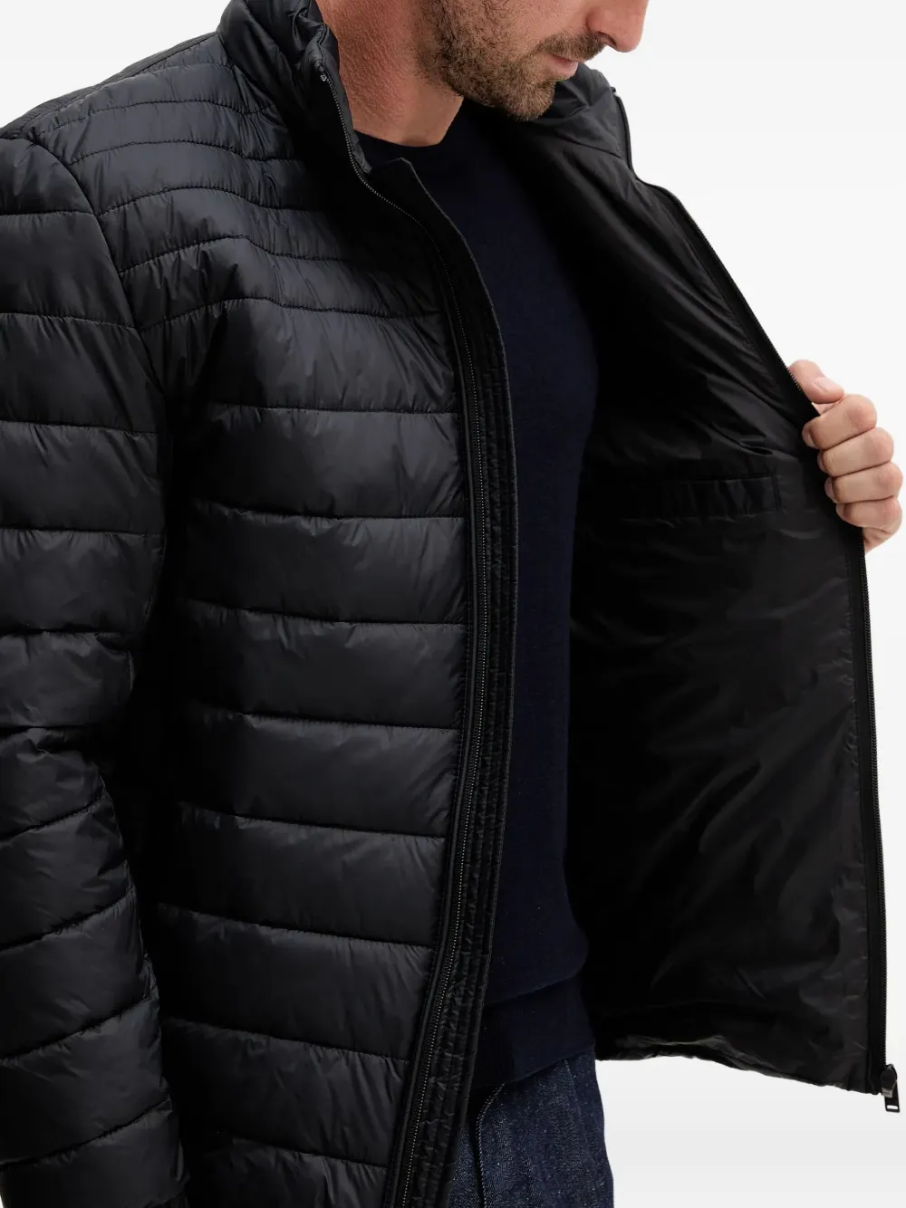 BOSS Oden2 jack met ritssluiting Zwart