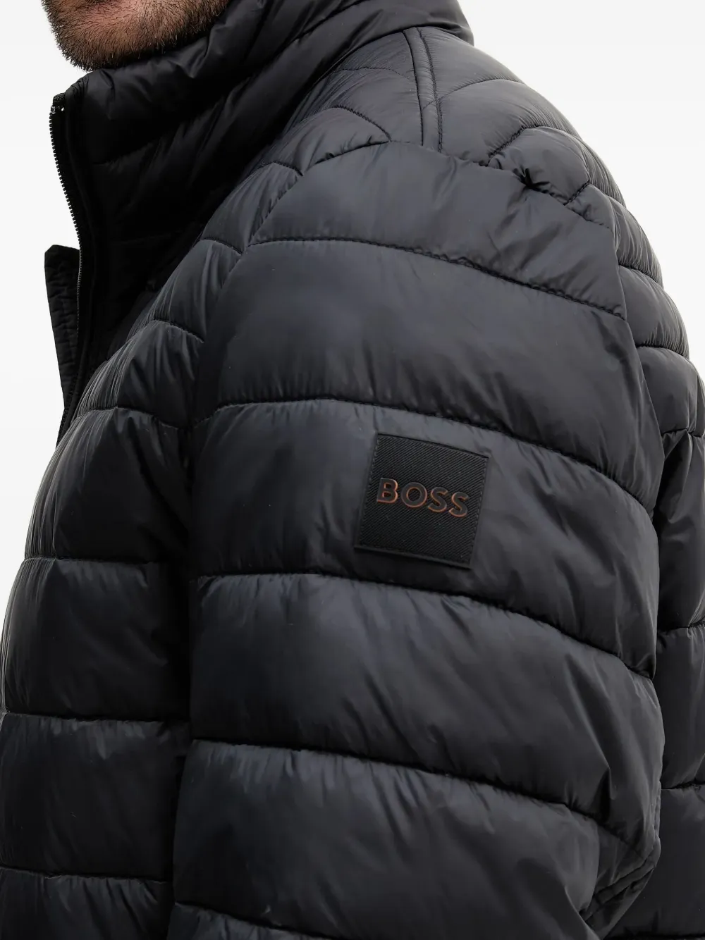 BOSS Oden2 jack met ritssluiting Zwart