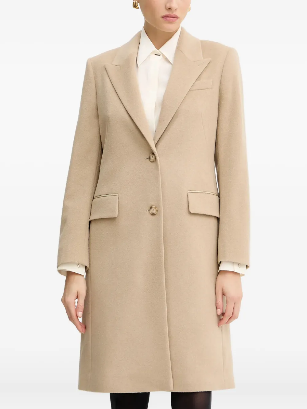 BOSS single-breasted wool coat | Neutrals | Image 1
