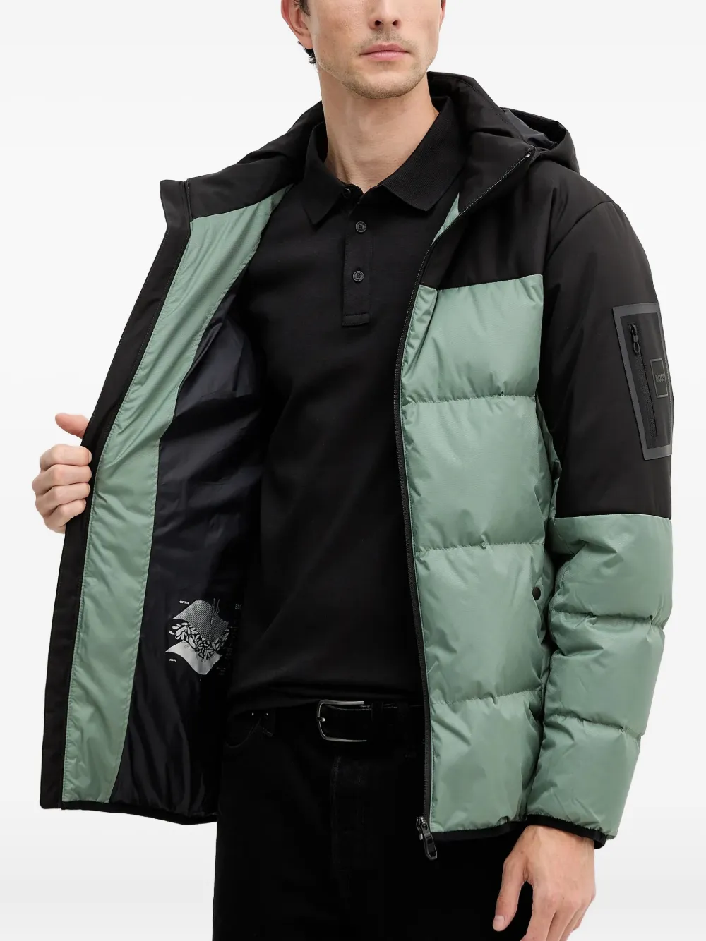 BOSS Jack met capuchon Groen