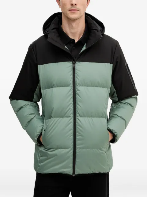 BOSS hooded panelled padded jacket