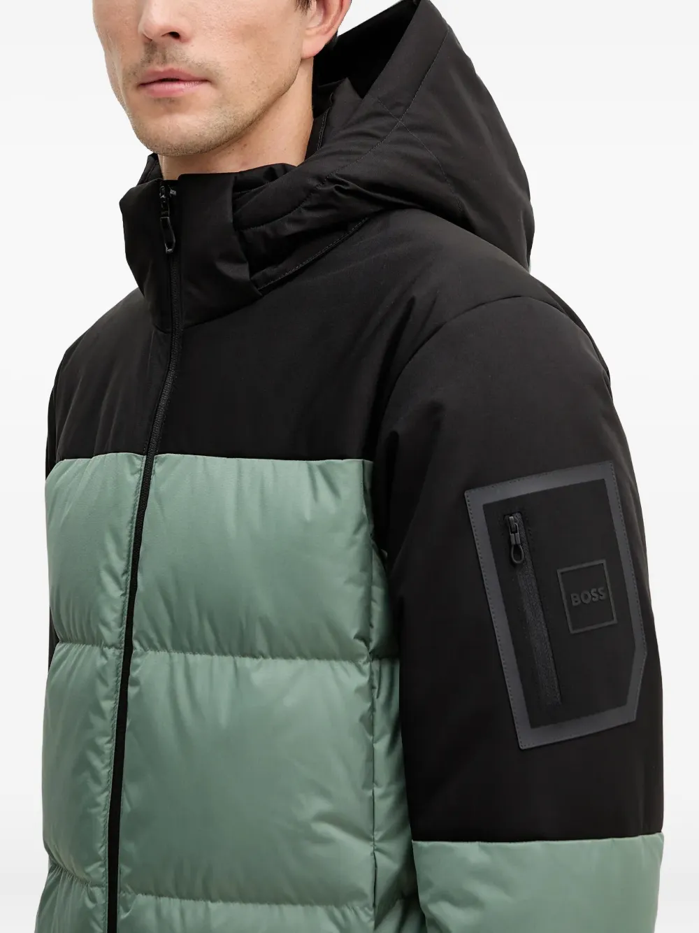 BOSS Jack met capuchon Groen
