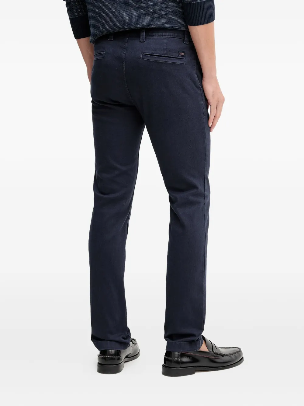 BOSS Broek met toelopende pijpen Blauw
