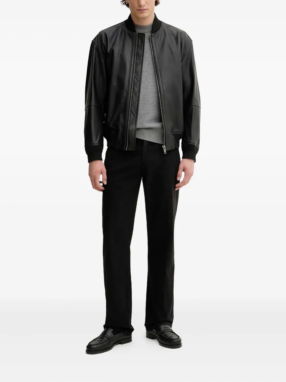 BOSS textured logo-patch sweater | Knitted Sweaters | Image 2