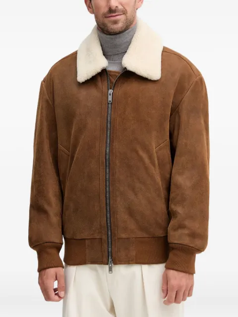 BOSS chamarra con cuello texturizado