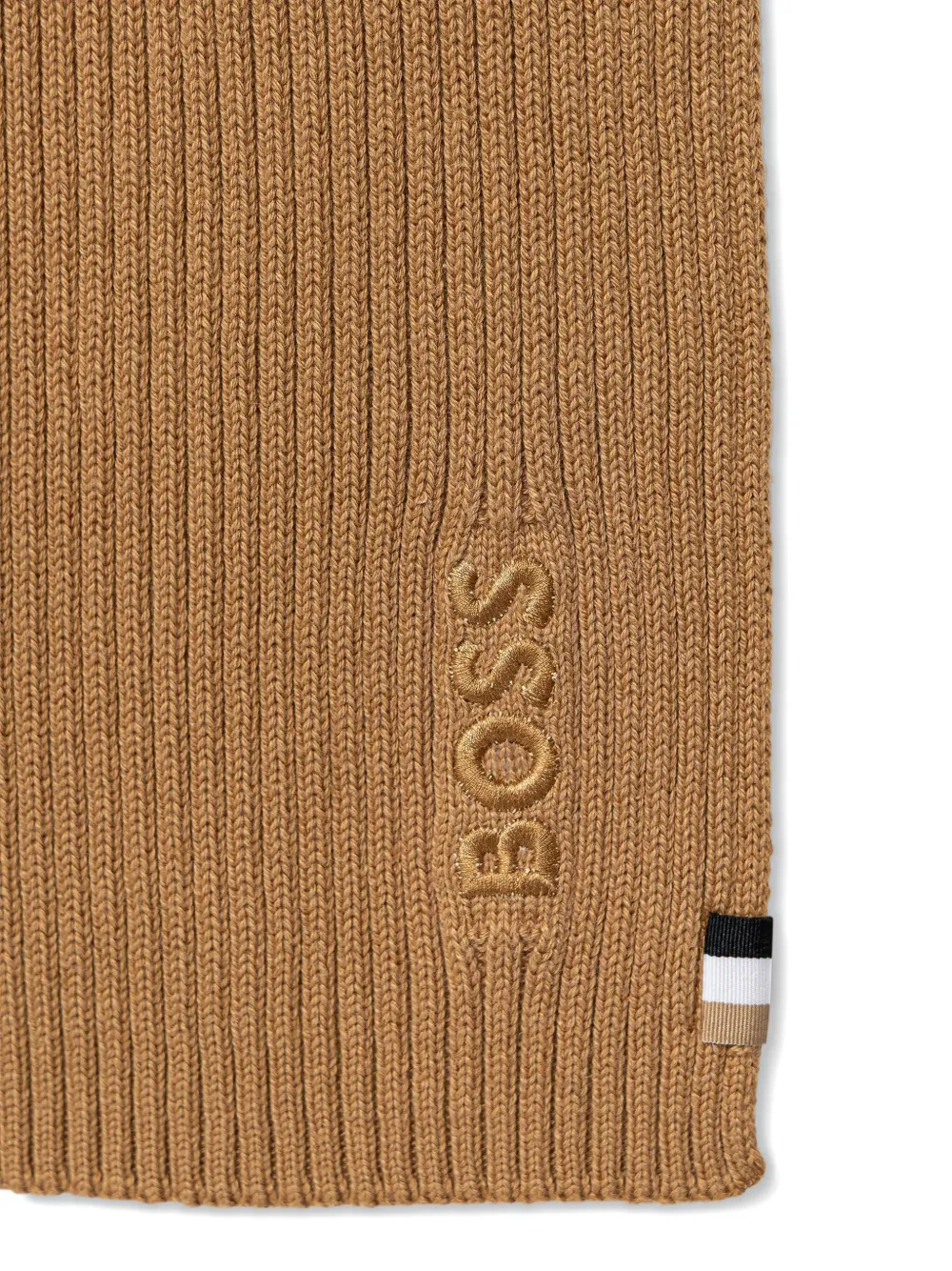 BOSS ribbed knit scarf - Bruin