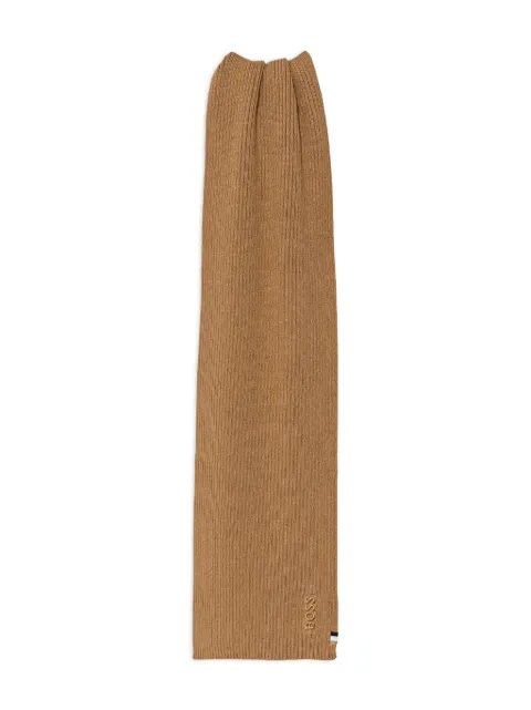 BOSS ribbed knit scarf