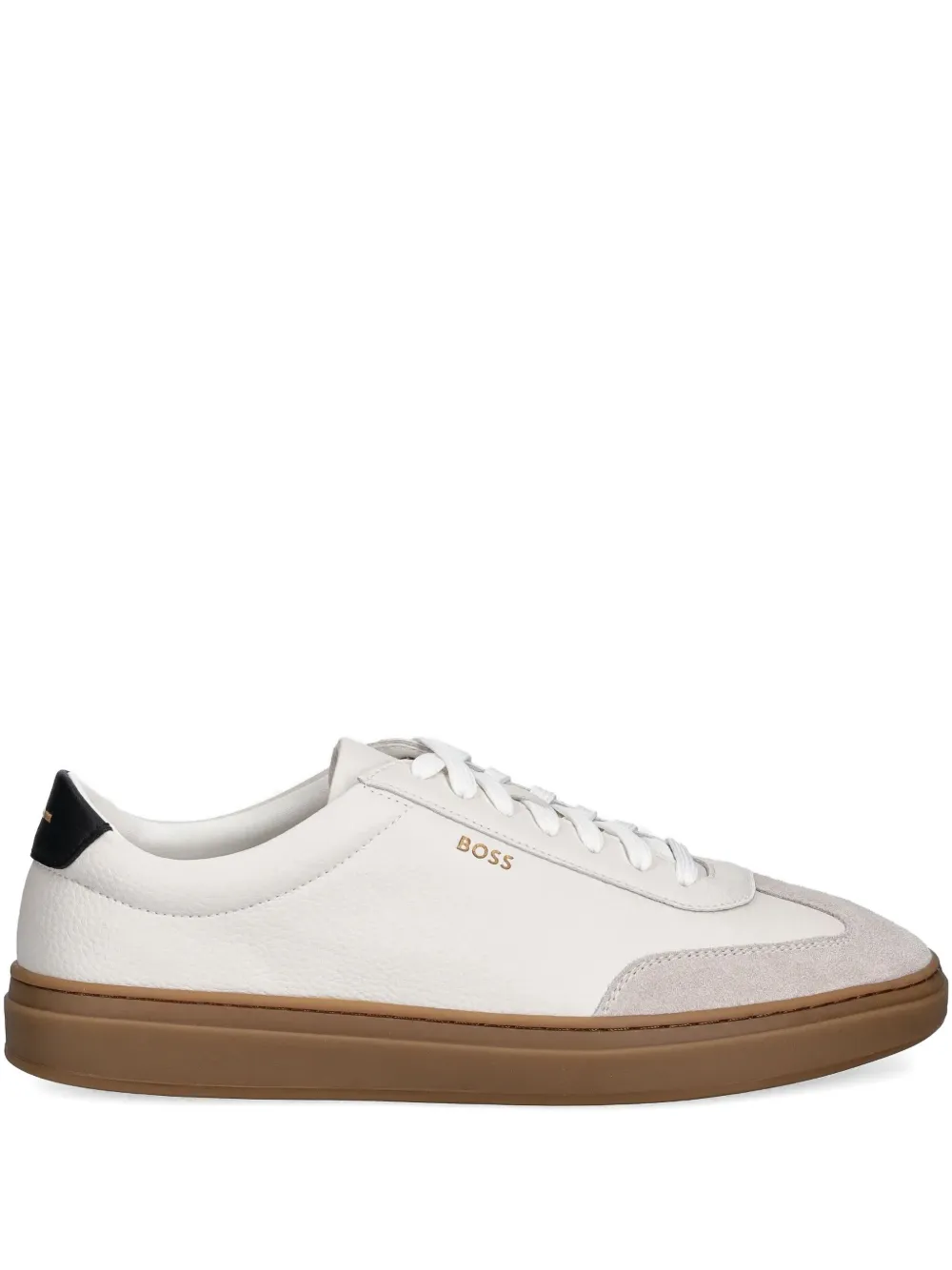 BOSS Kieran leren sneakers Wit