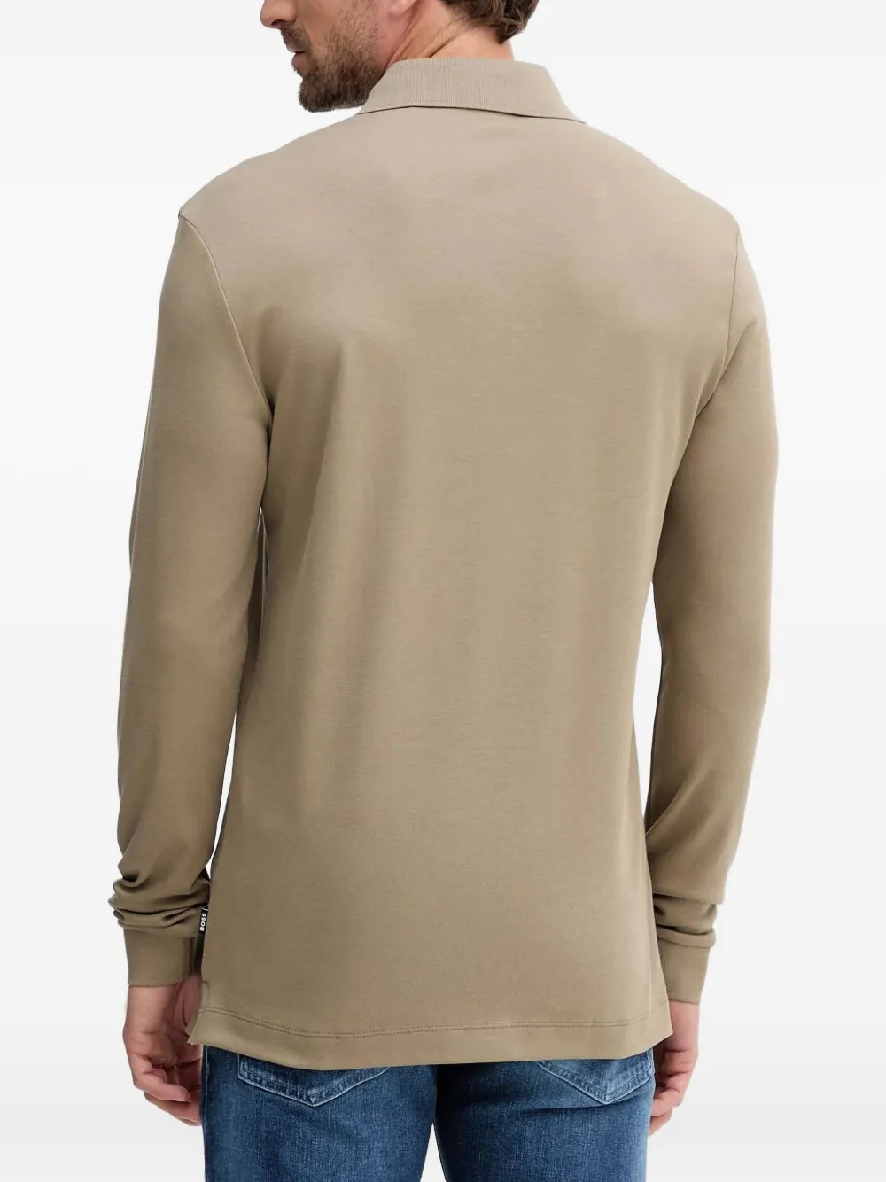 Hugo Boss Regular-fit Polo Shirt In Interlock Cotton In Neutral