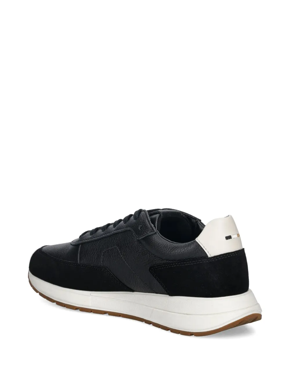 BOSS Sneakers met suède vlak Zwart