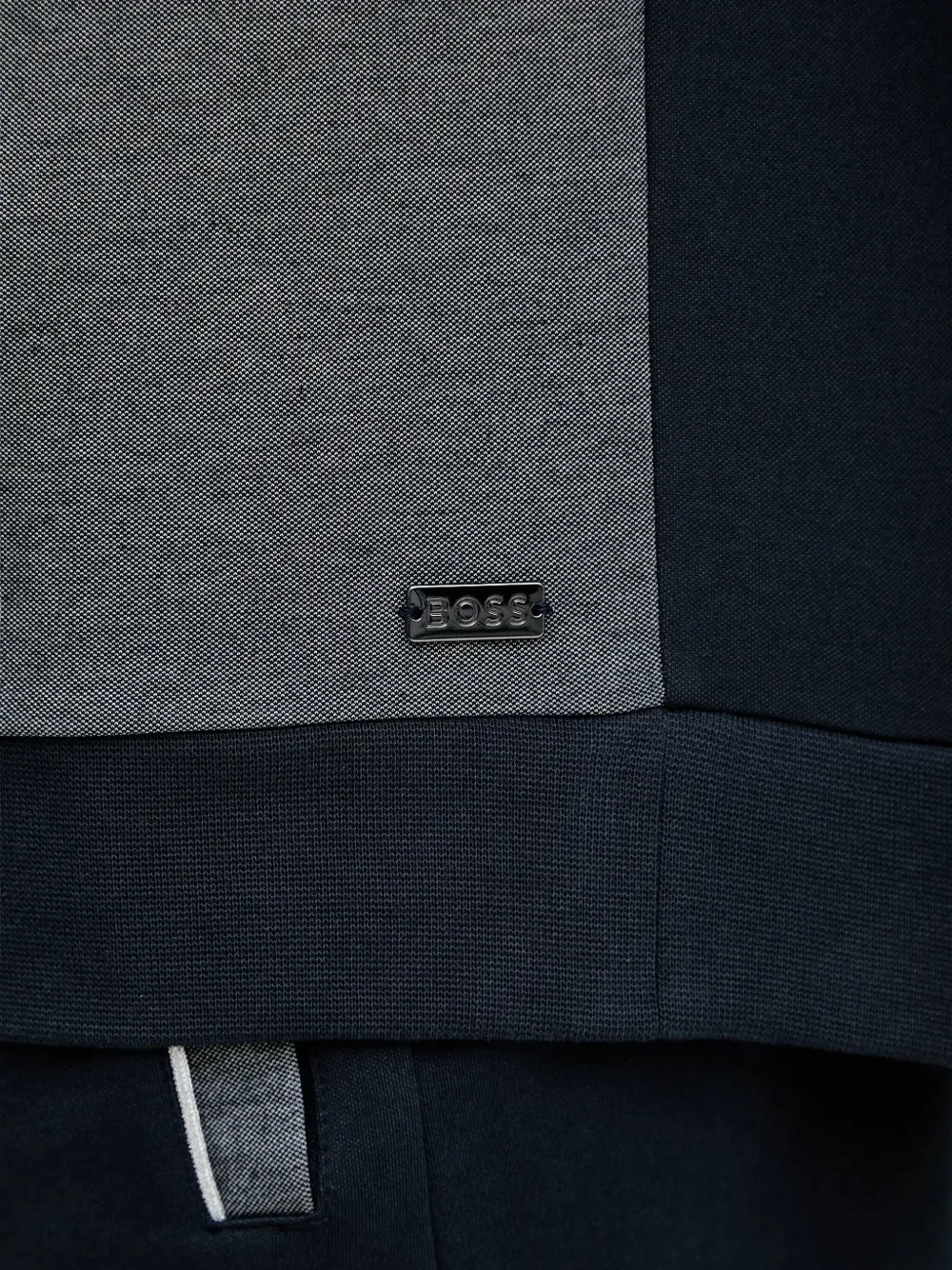 BOSS Sweater met colourblocking Blauw