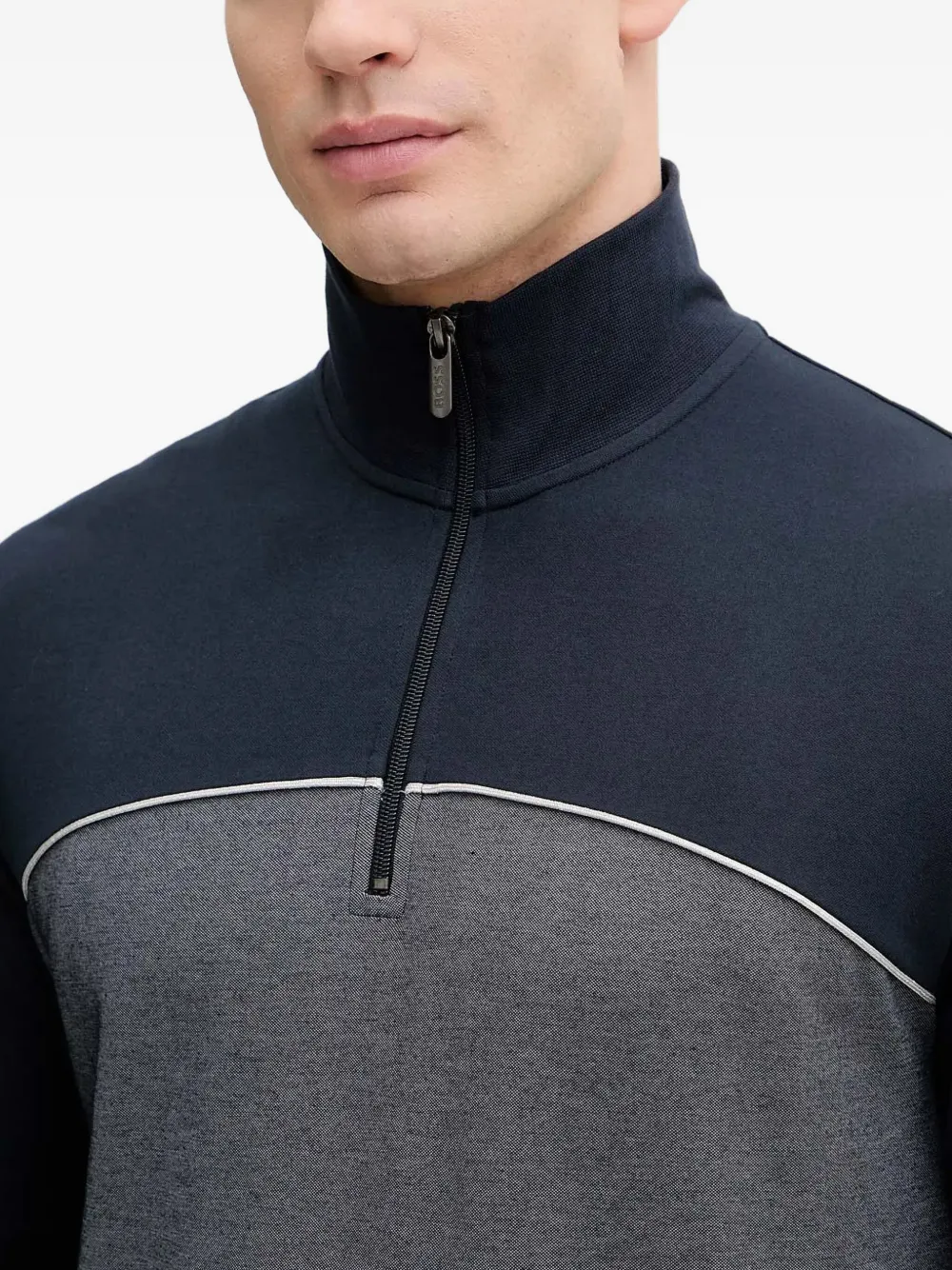 BOSS Sweater met colourblocking Blauw