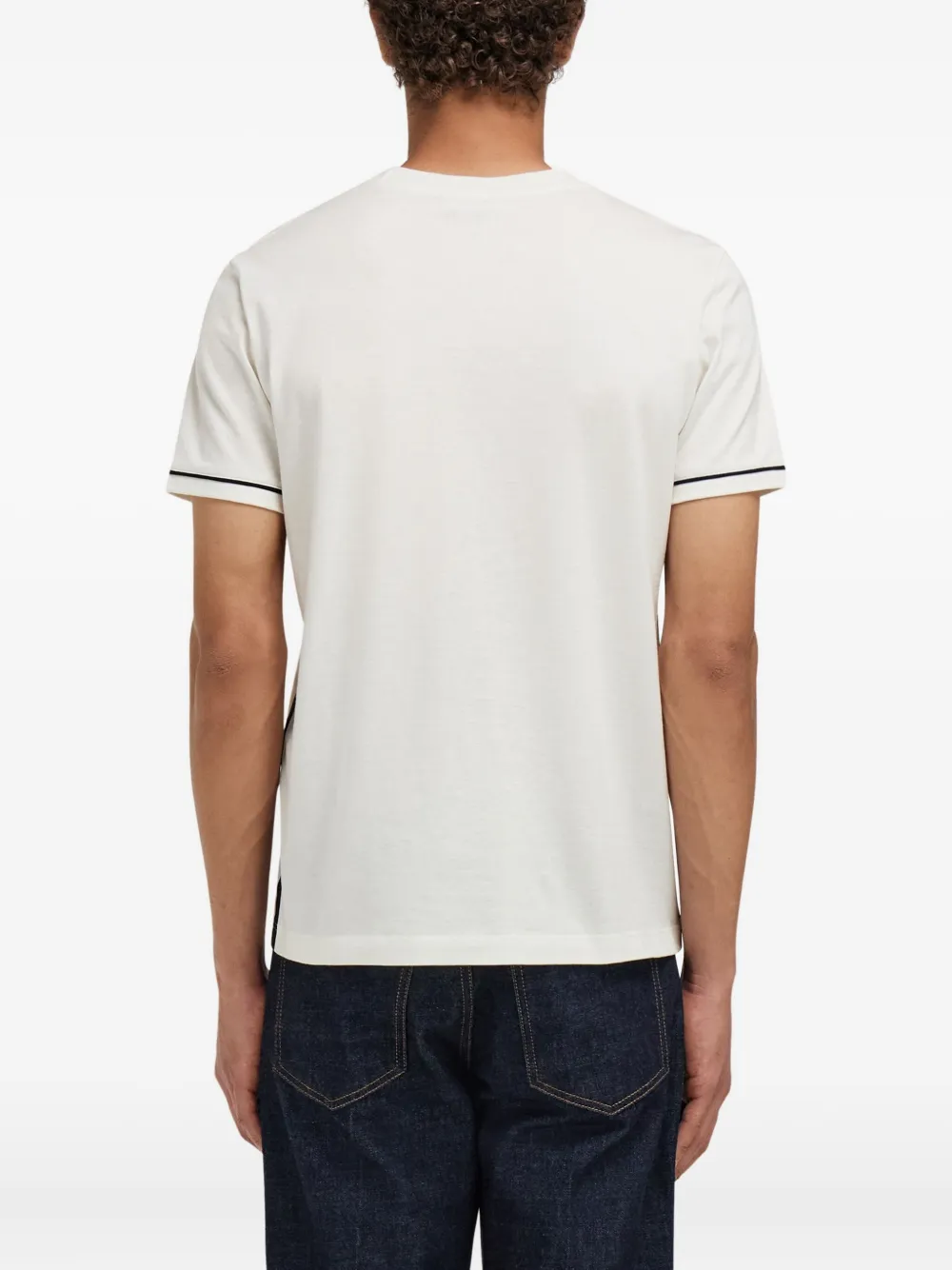 Ferragamo T-shirt met Ganicini-afwerking en zak Beige