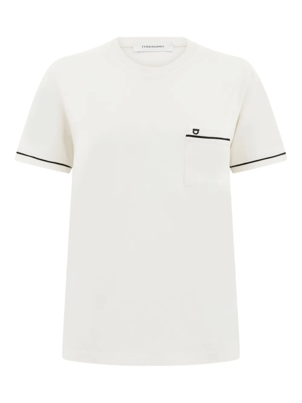 Ferragamo pocket gancini trim T-shirt | Neutrals | Image 1