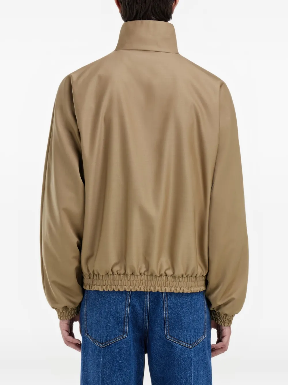 Ferragamo Omkeerbaar jack met hoge kraag Beige