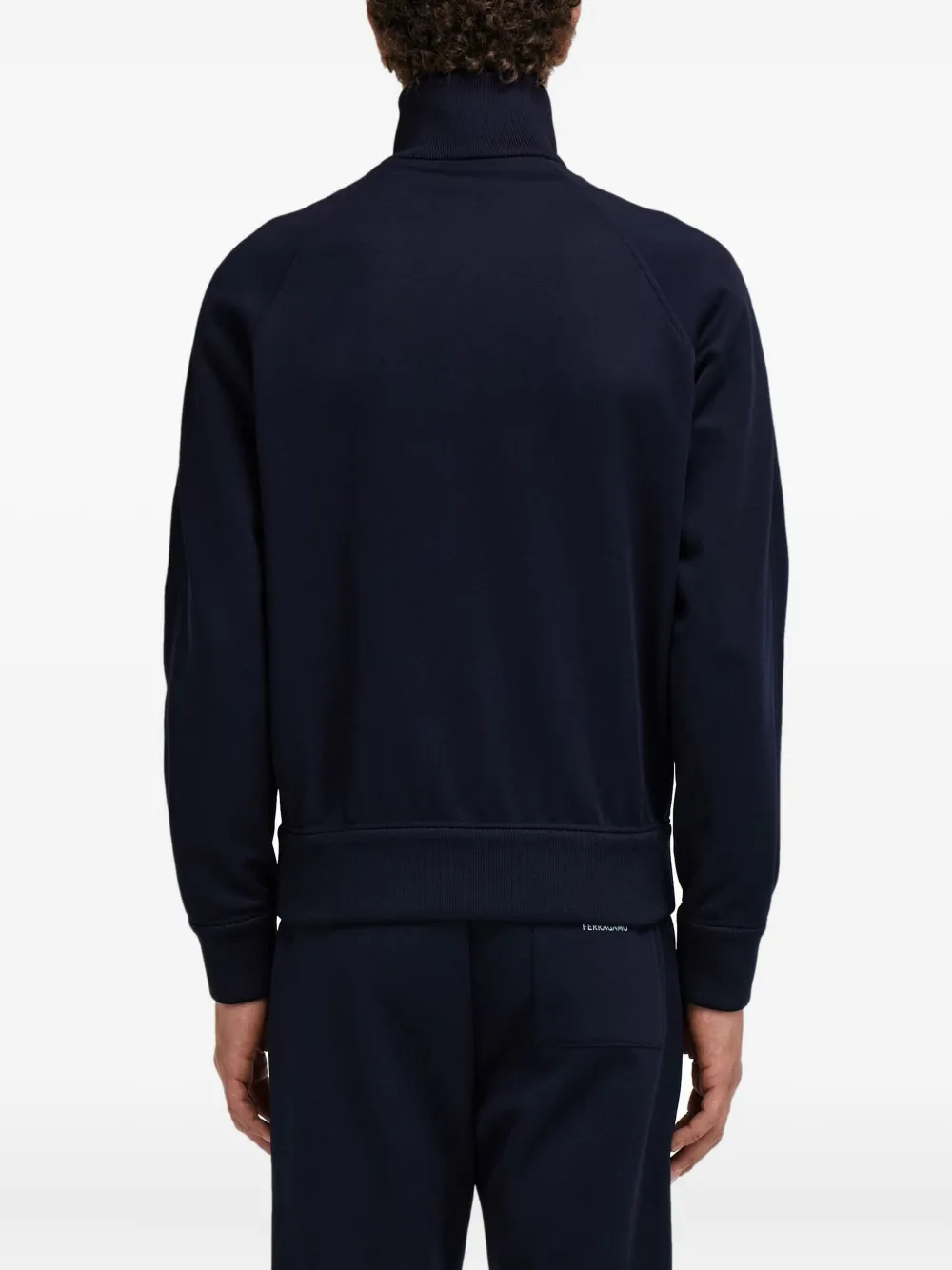 Ferragamo Stripe Zip Sports Jacket In Blue