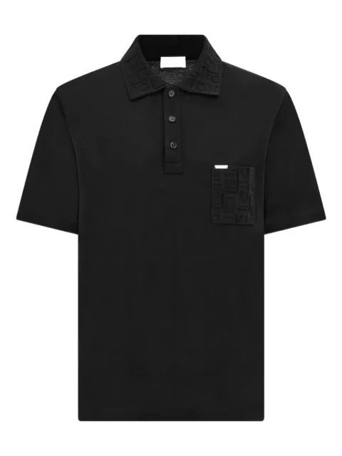 Ferragamo playera tipo polo en jacquard con bolsillo