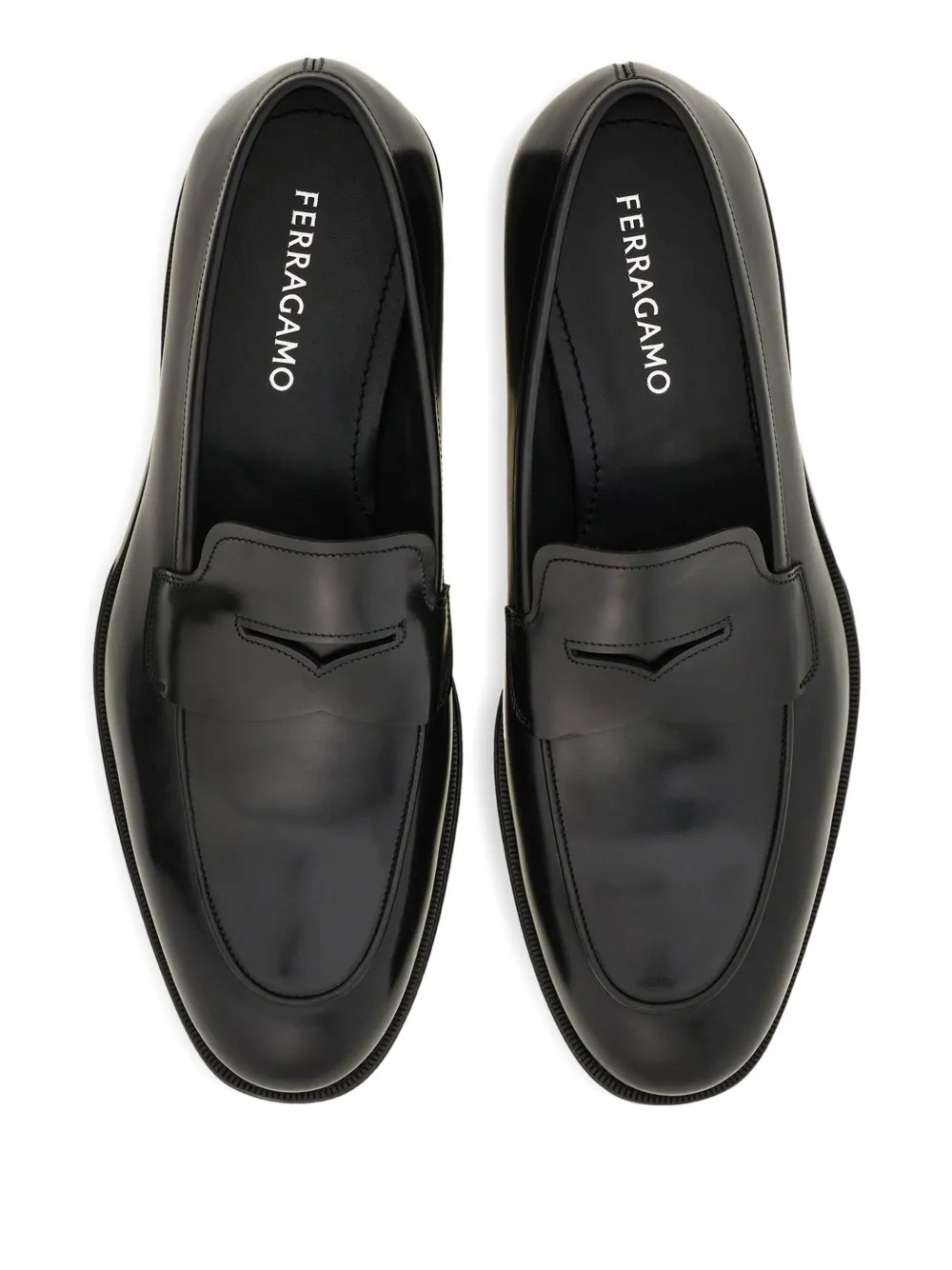 Ferragamo Leren penny loafers - Zwart