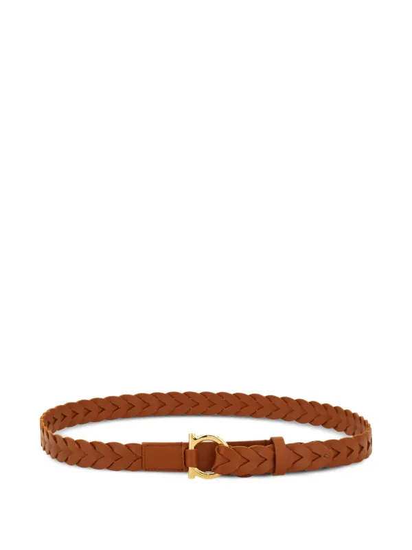 Ferragamo Gancini Fixed Belt in Brown