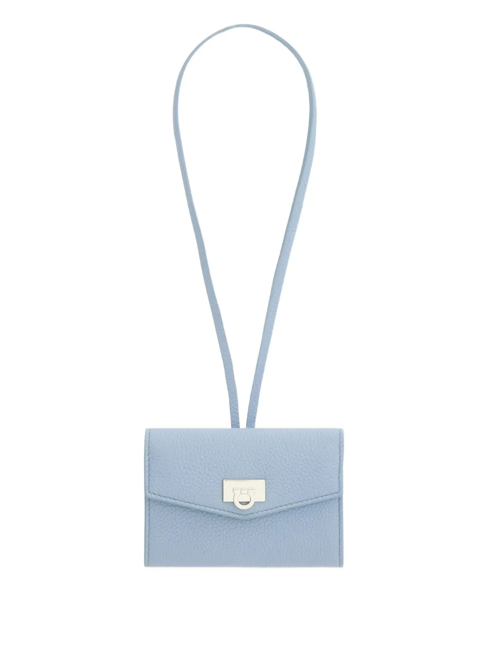 Ferragamo Gancini Buckle Card Holder Charm In Blue