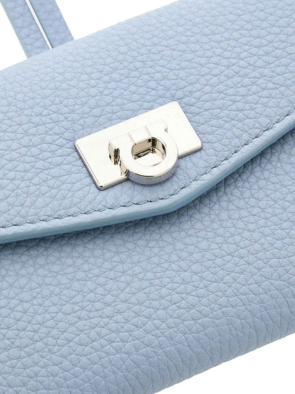 Ferragamo Gancini Buckle Card Holder Charm In Blue