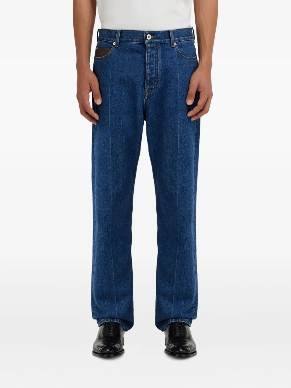  Ferragamo Vaqueros Con Diseño De Cinco Bolsillos - Azul 