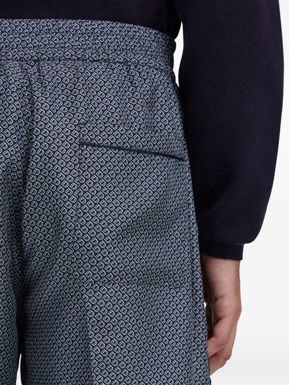 Ferragamo Elastische broek met afwerking Blauw