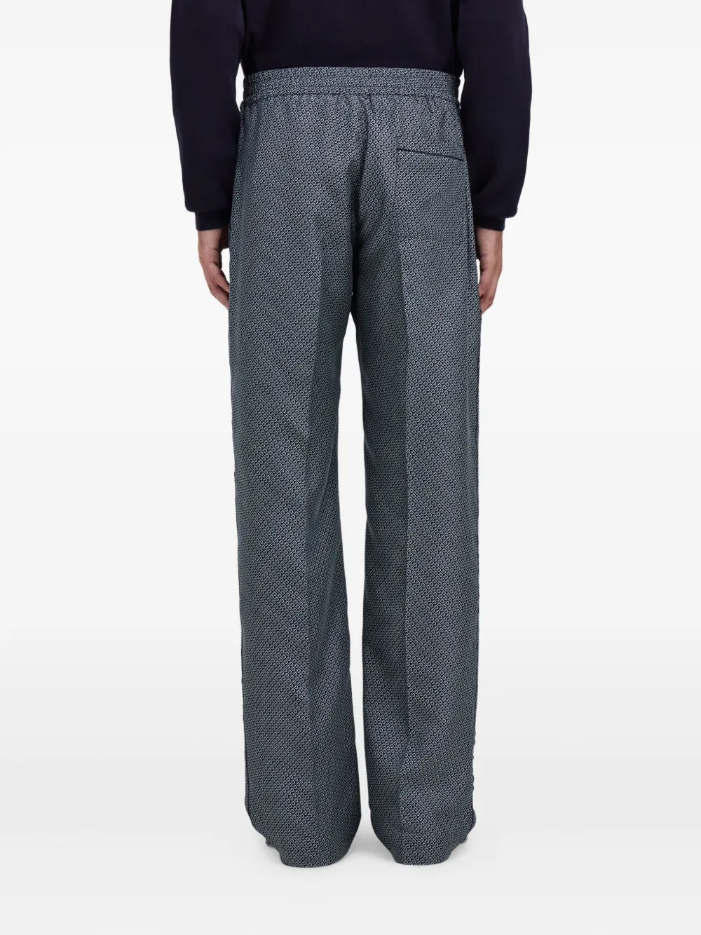 Ferragamo Elastische broek met afwerking Blauw