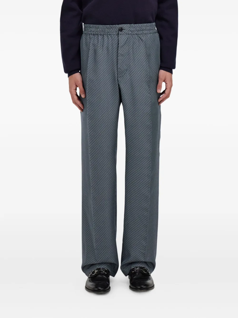 Ferragamo Elastische broek met afwerking Blauw