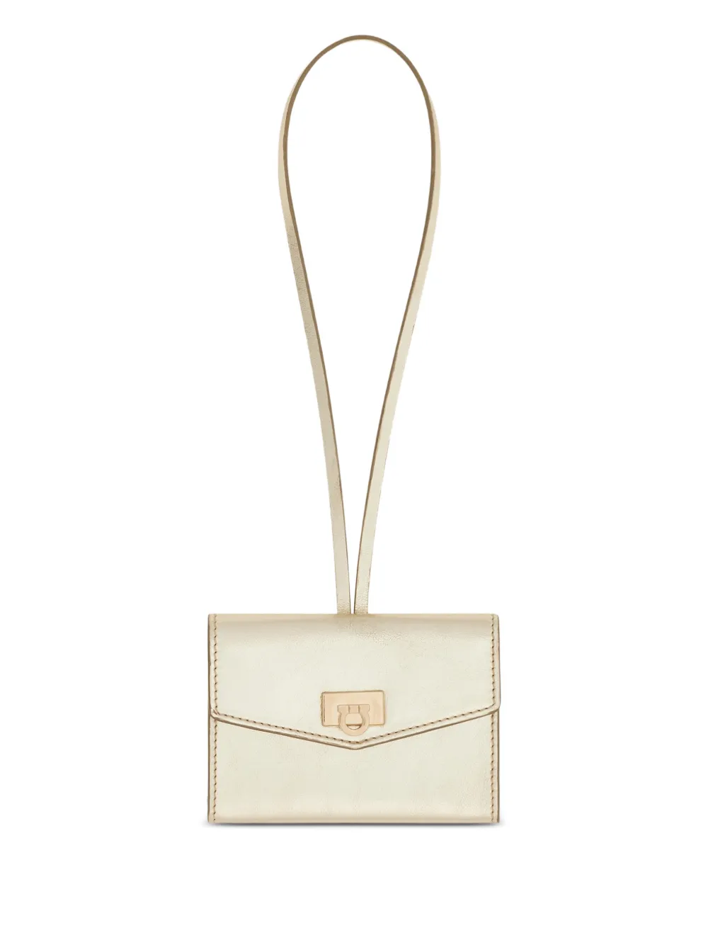 Ferragamo Pendente portacarte in pelle - Oro