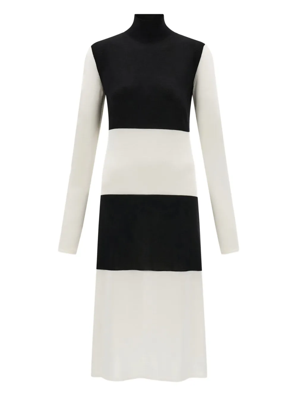 Ferragamo robe colour block à col roulé | blanc | Image 1