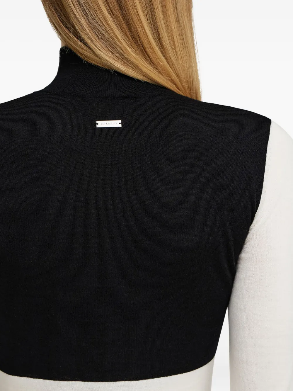 Ferragamo Jurk met colourblocking Wit