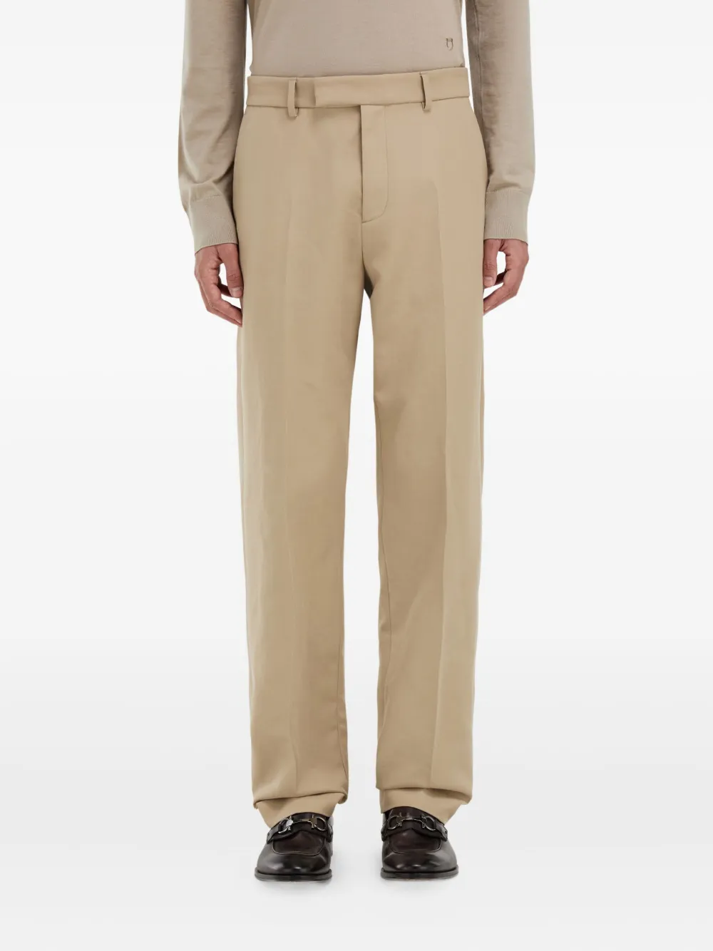  Ferragamo Belted Crease Chinos - Neutrals 