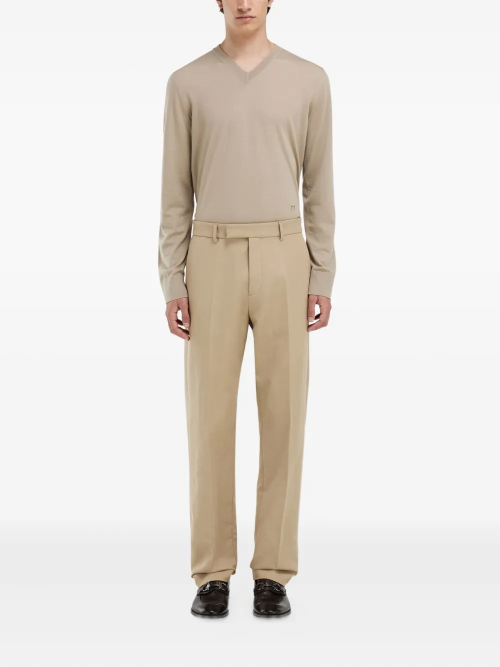 Ferragamo Chino met ceintuur - Beige