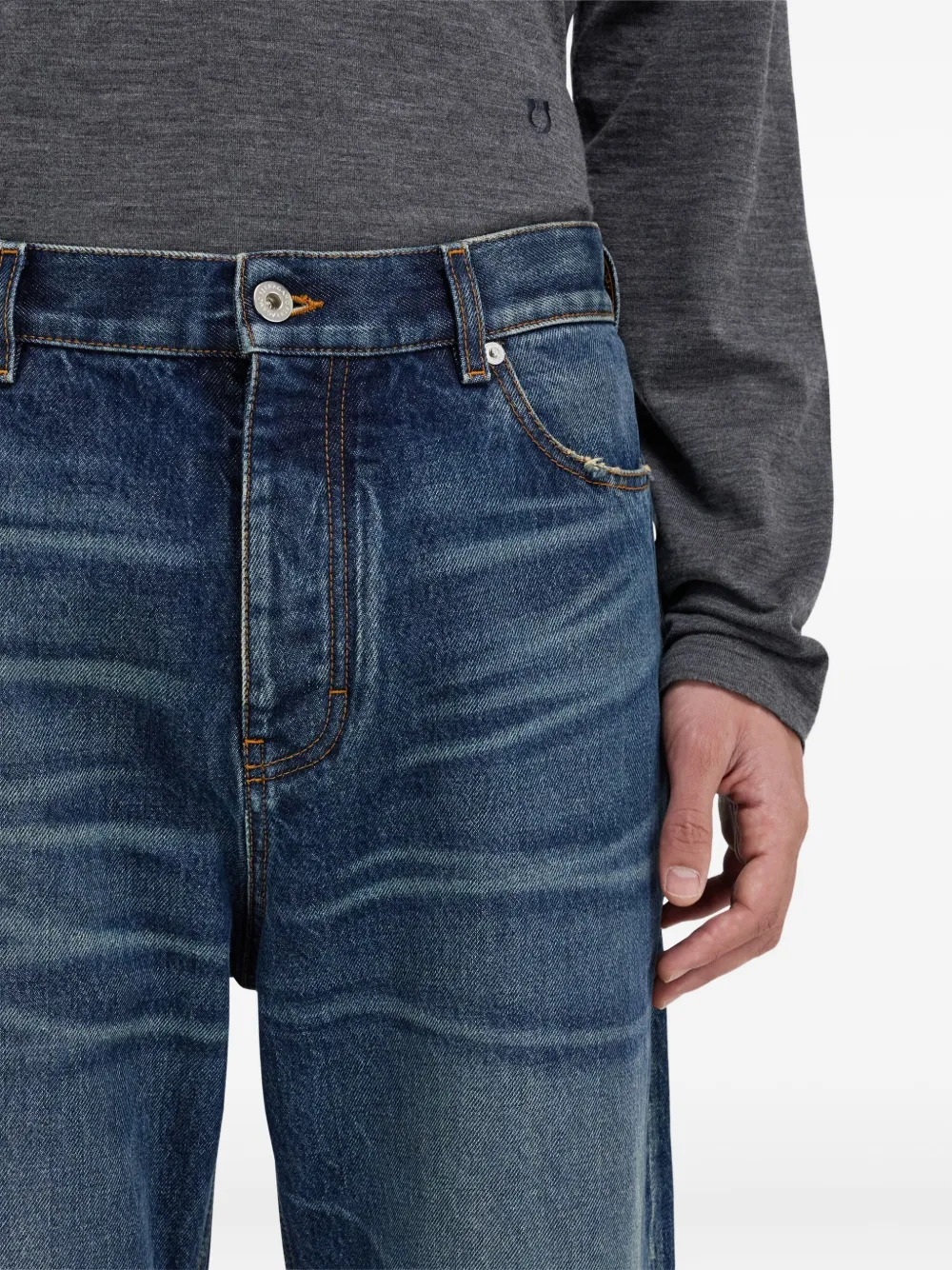 Ferragamo Jeans met vijf zakken Blauw