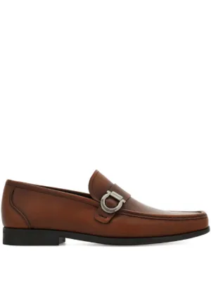 Ferragamo Ree Gancini Loafers | Brown | FARFETCH