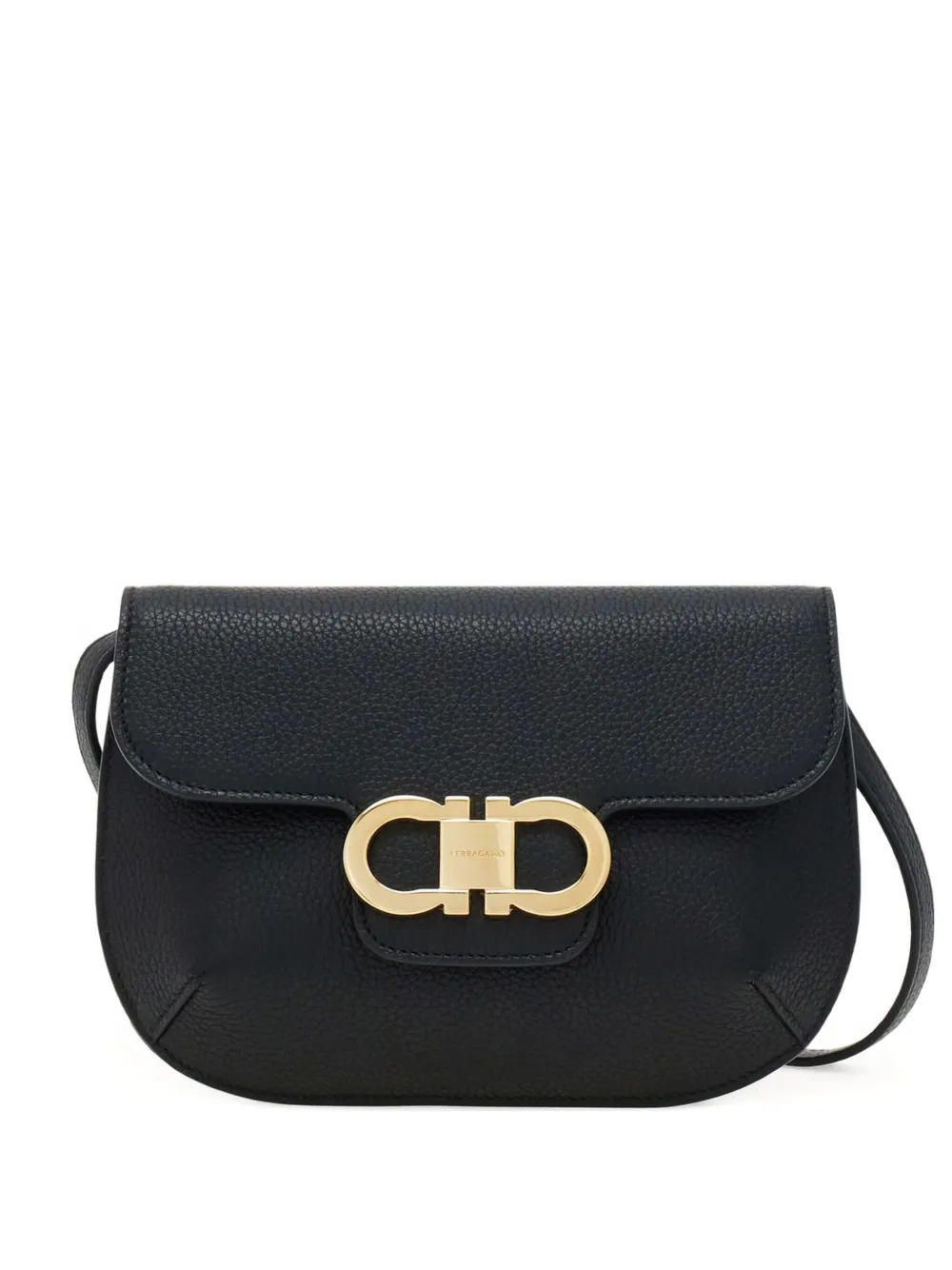 Ferragamo mini double-Gancini cross body bag - Nero