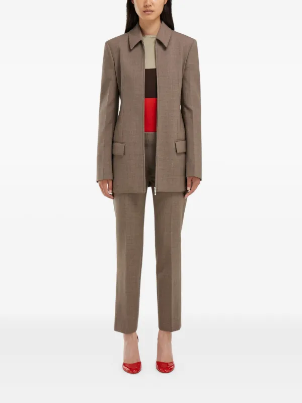 Ferragamo ジップアップ ジャケット | ブラウン | FARFETCH JP