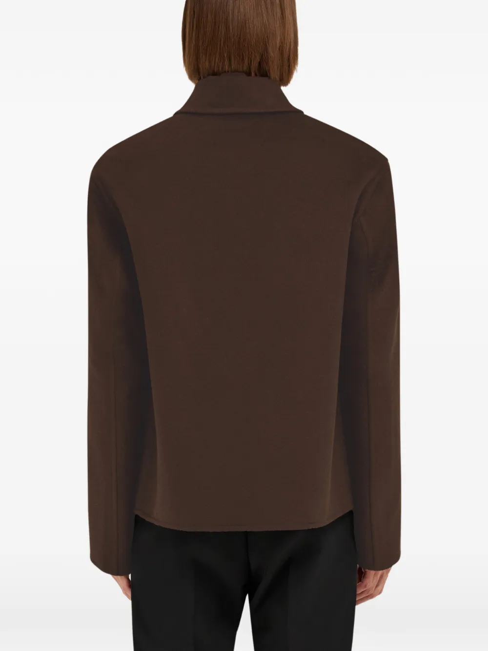 Ferragamo Patch-pocket Zip Jacket In Brown