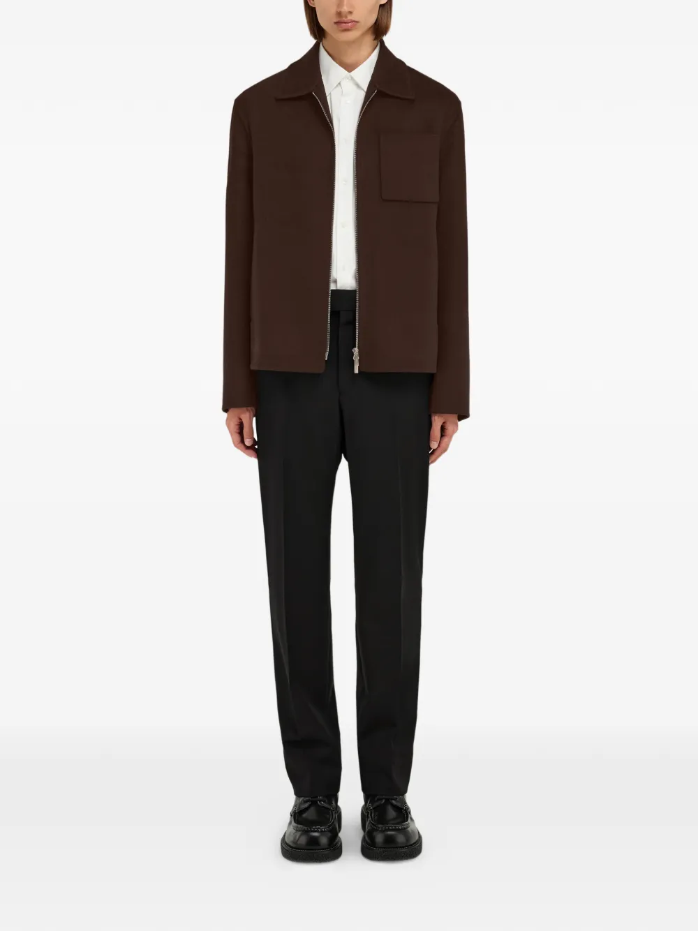 Ferragamo patch-pocket zip jacket | Shirt Jackets | Image 2