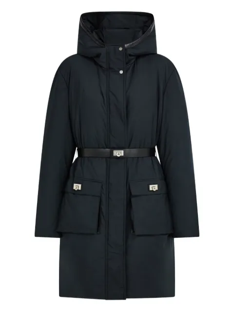 Ferragamo hooded belted parka 