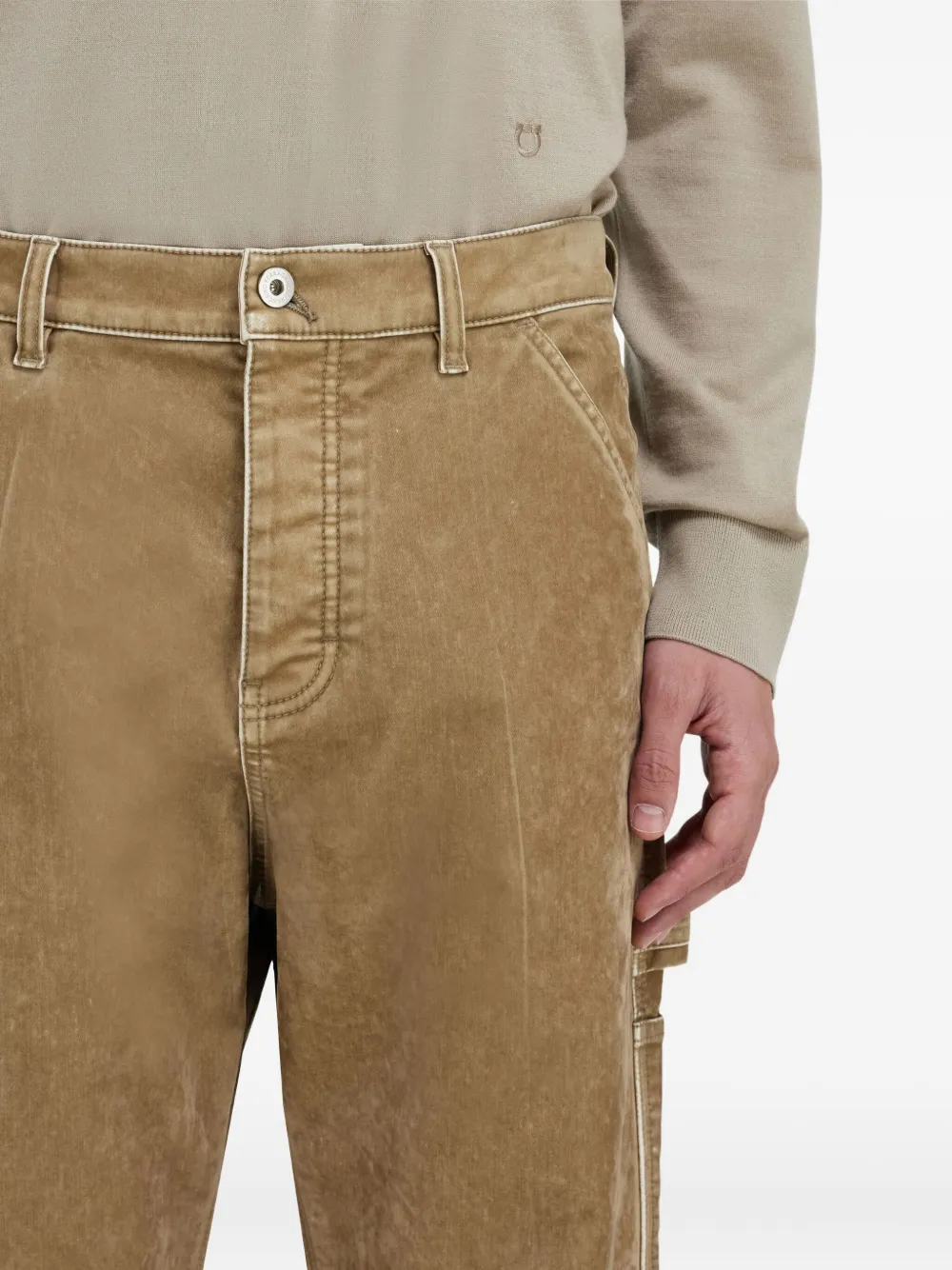 Ferragamo Cargo broek met opgestikte zak Bruin