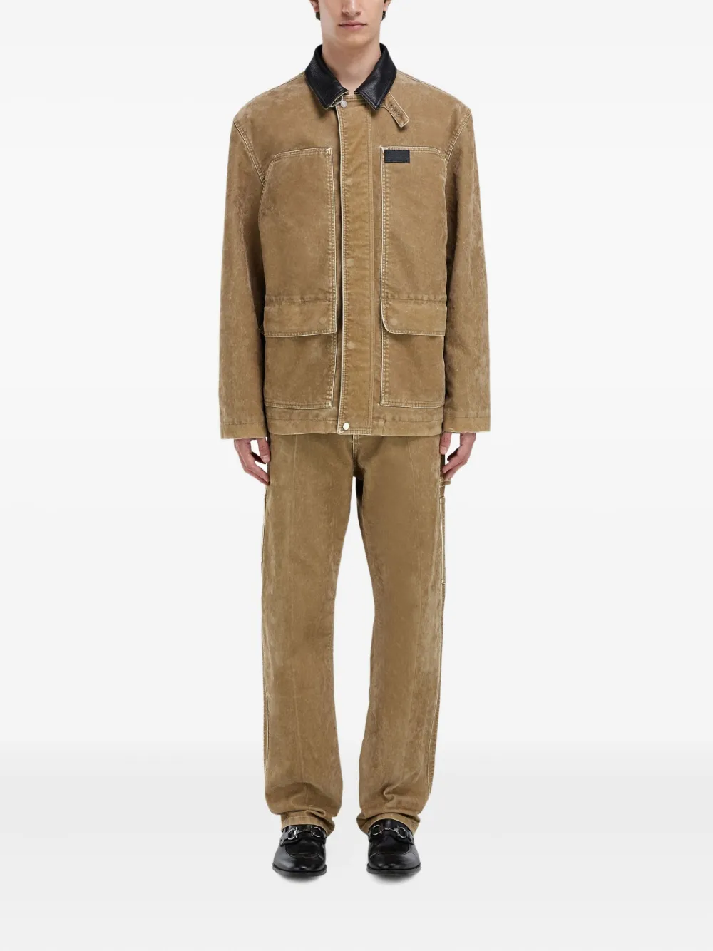 Ferragamo Cargo broek met opgestikte zak - Bruin