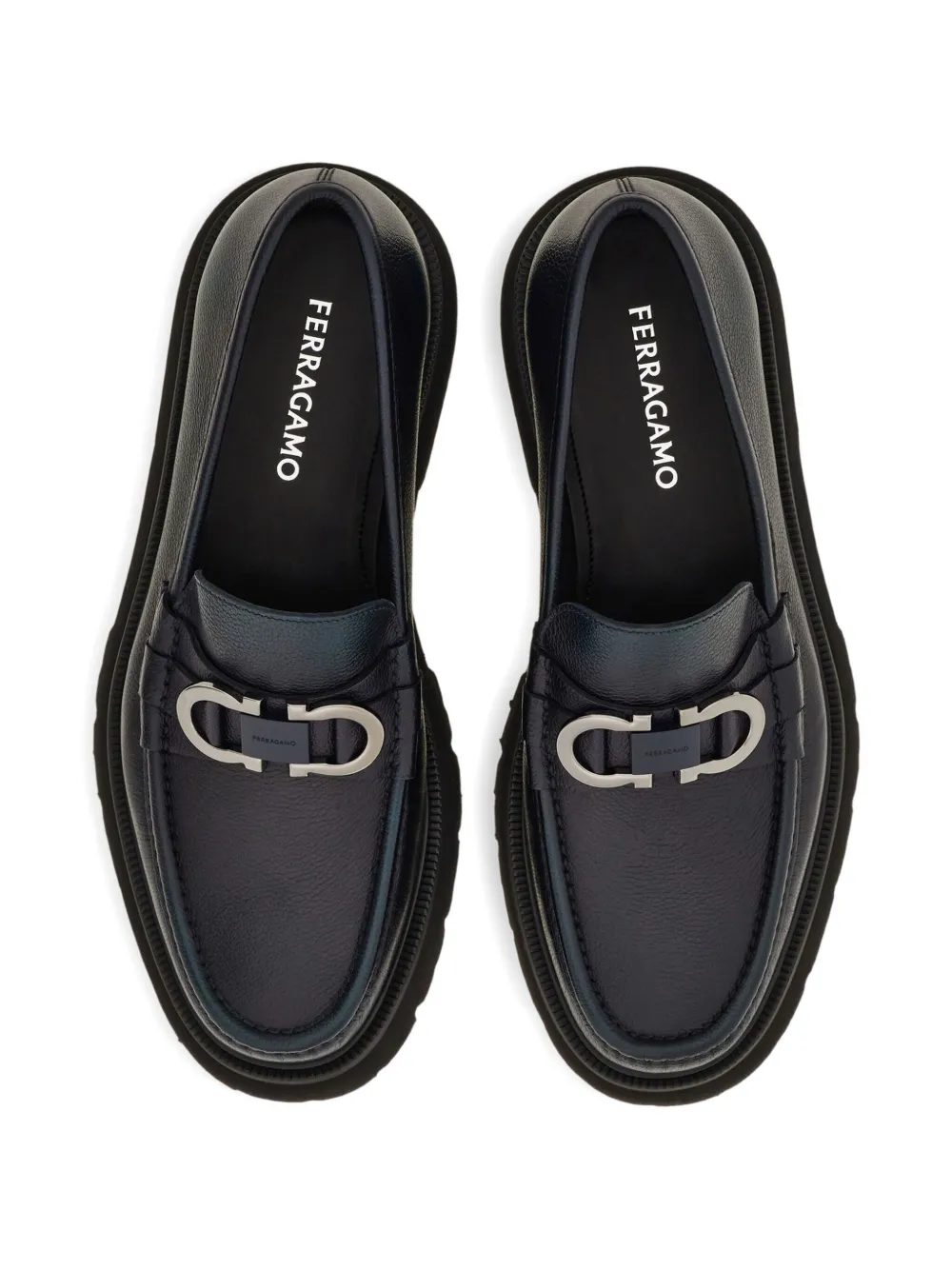 Ferragamo Gancini loafers Blauw