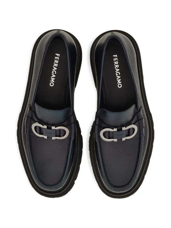 Ferragamo ガンチーニ ローファー | ブルー | FARFETCH JP