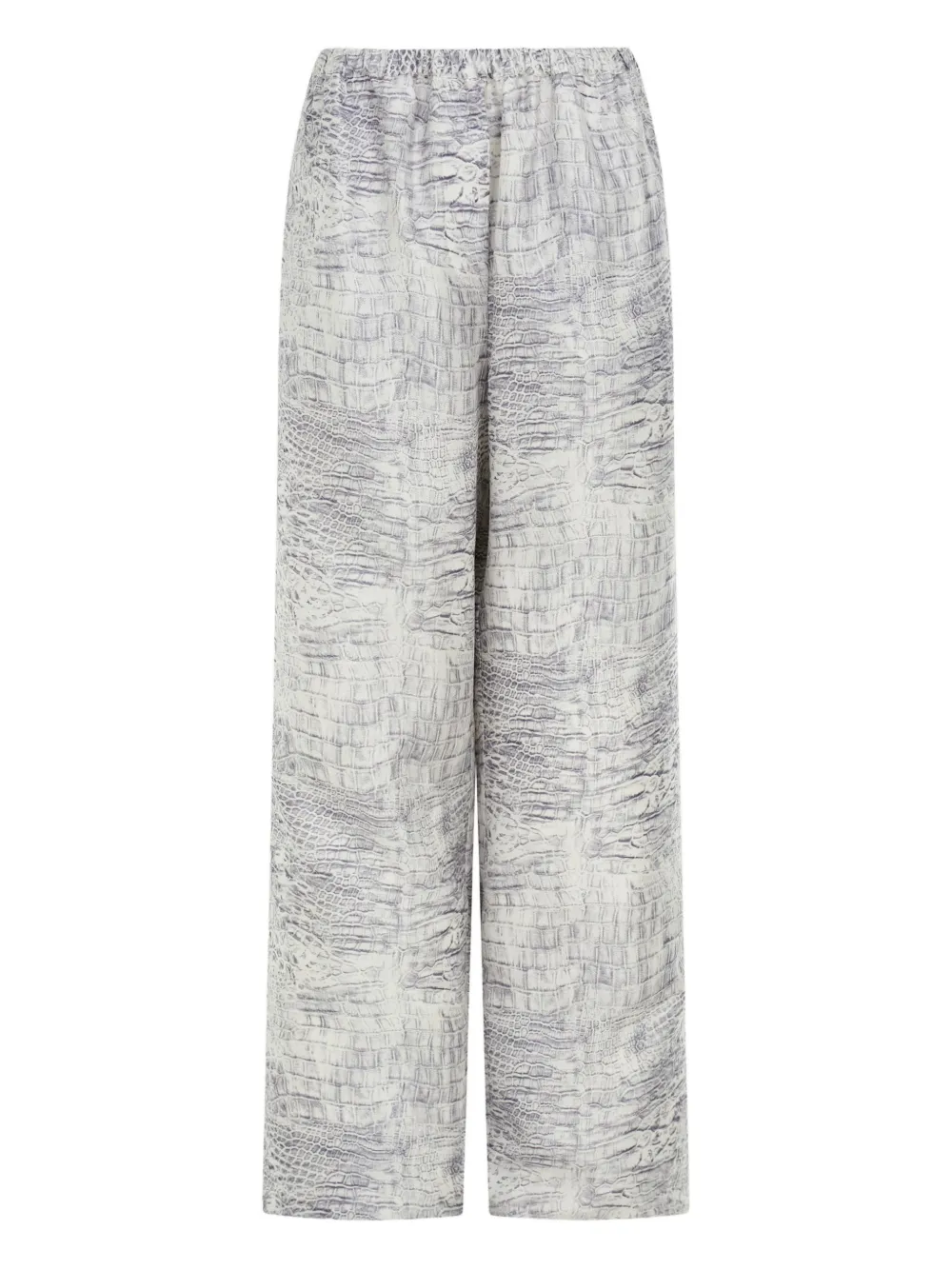 Ferragamo animal-print elastic-waistband trouser - Grigio